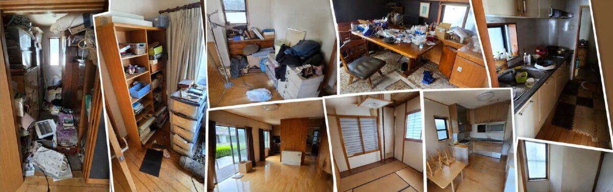 不用品回収前の散らかった部屋の様子(株式会社ボックスライン)